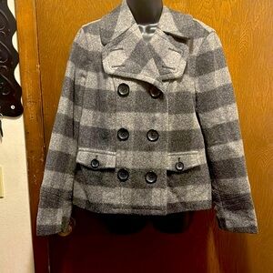 Vintage Tommy Hilfiger plaid cropped wool coat